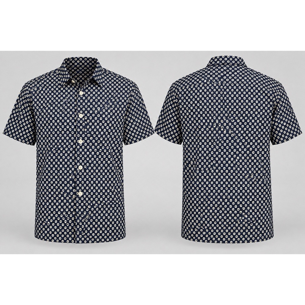 Nat Nast 100% Silk Shirt Mens XL Mid Century Modern Black Geometric Design